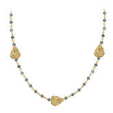 CHG-200-LB-18" 18K Gold Overlay Necklace With Labradorite Beads Bali Designs Inc